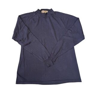 Vintage Women’s Norm Thompson Silk Long Sleeve Sweater | Size Medium| Slate Blue